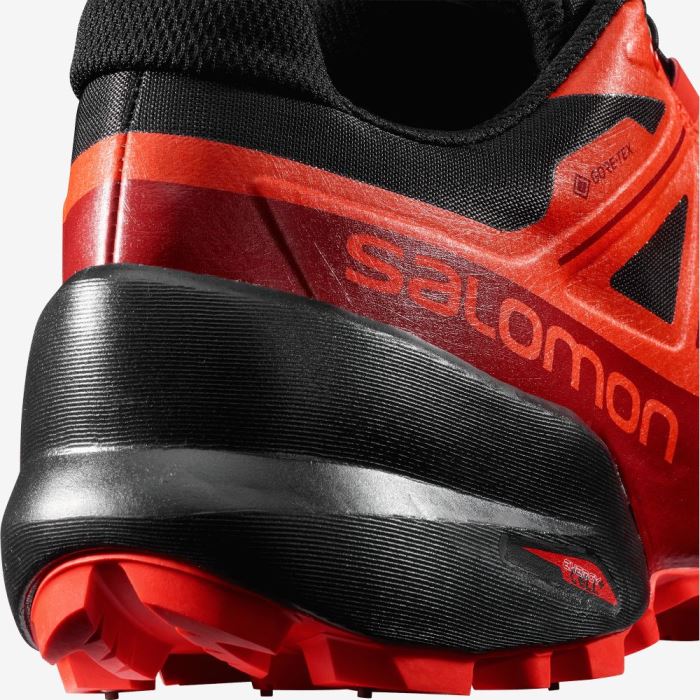 Salomon SPIKECROSS 5 GORE-TEX Muške Tenisice Za Trčanje Crne Crvene Crvene | FMrdIjt0