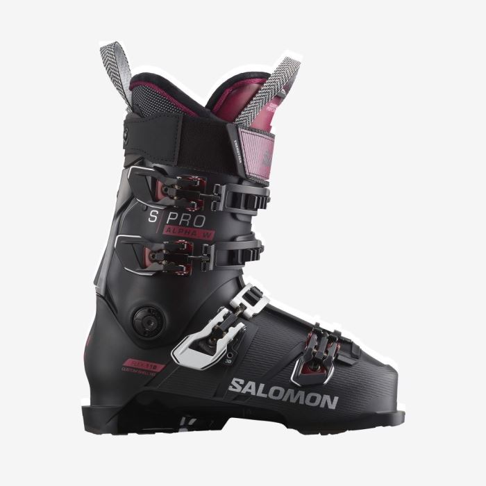 Salomon S/PRO ALPHA 110 EL Ženske Ski Boots Crne Tamno Smeđe Srebrne | 3oJL1ujd