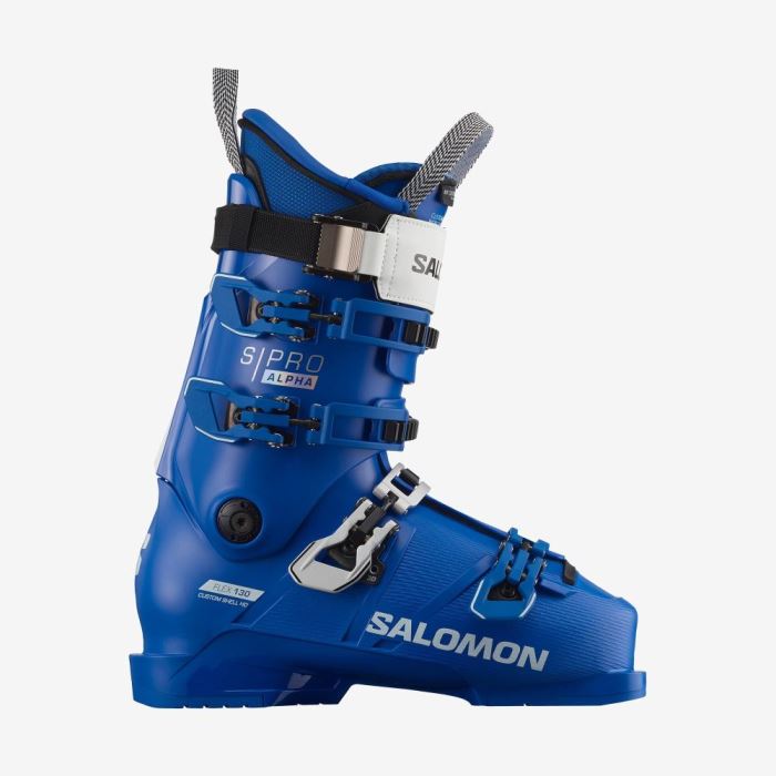 Salomon S/PRO ALPHA 130 EL Muške Ski Boots Plave Bijele | 7PLbivHd