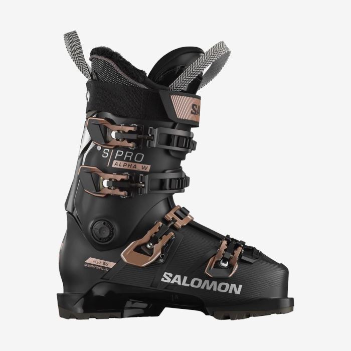 Salomon S/PRO ALPHA 90 Ženske Ski Boots Crne Roze Zlatne Srebrne | fCGY7IIY