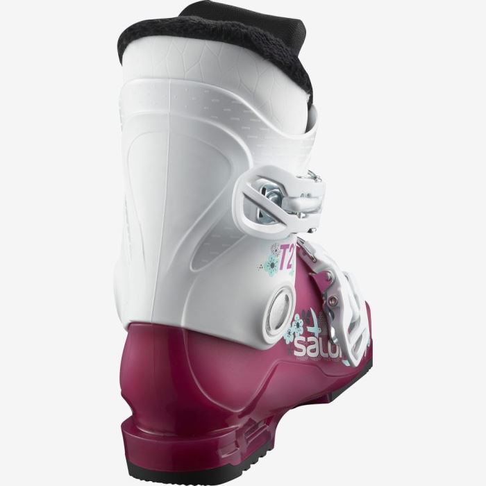 Salomon T2 RT GIRLY Dječje Ski Boots Roze Ljubičaste Bijele | hCVTq4Zb