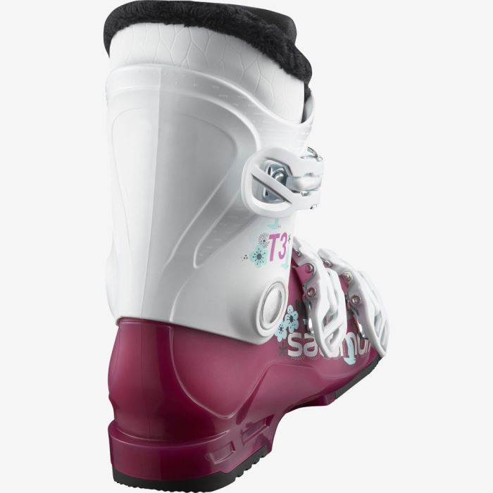 Salomon T3 RT GIRLY Dječje Ski Boots Roze Ljubičaste Bijele | Yu6aFzZT