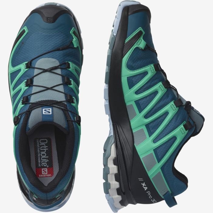 Salomon XA PRO 3D v8 GORE-TEX Ženske Cipele Za Planinarenje Plave Menta | D9QHruqm