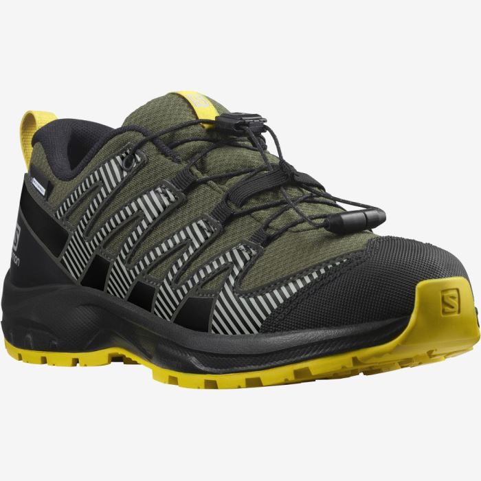 Salomon XA PRO V8 CLIMASALOMON™ WATERPROOF Dječje Cipele Za Planinarenje Maslinasto Zelene Crne | QilhzKrj