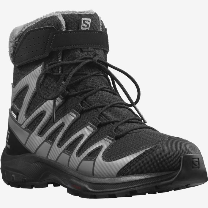 Salomon XA PRO V8 WINTER CLIMASALOMON™ WATERPROOF Dječje Cipele Za Planinarenje Crne | 9WBInDtE