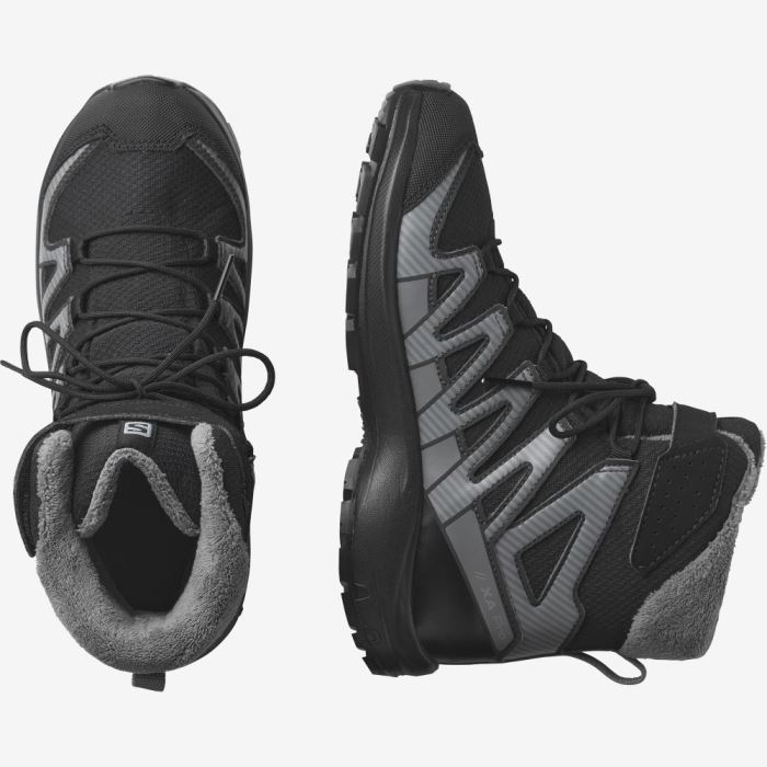 Salomon XA PRO V8 WINTER CLIMASALOMON™ WATERPROOF Dječje Cipele Za Planinarenje Crne | 9WBInDtE