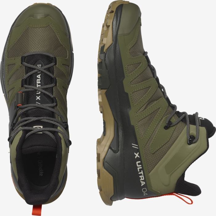 Salomon X ULTRA 4 MID GORE-TEX Muške Cipele Za Planinarenje Tamno Zelene | qRLFC4Zm