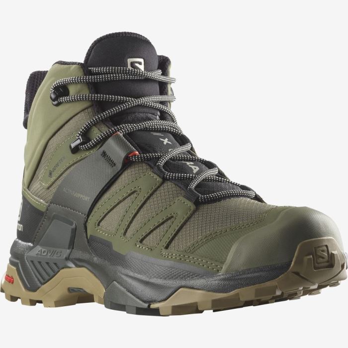 Salomon X ULTRA 4 MID GORE-TEX Muške Cipele Za Planinarenje Tamno Zelene | qRLFC4Zm