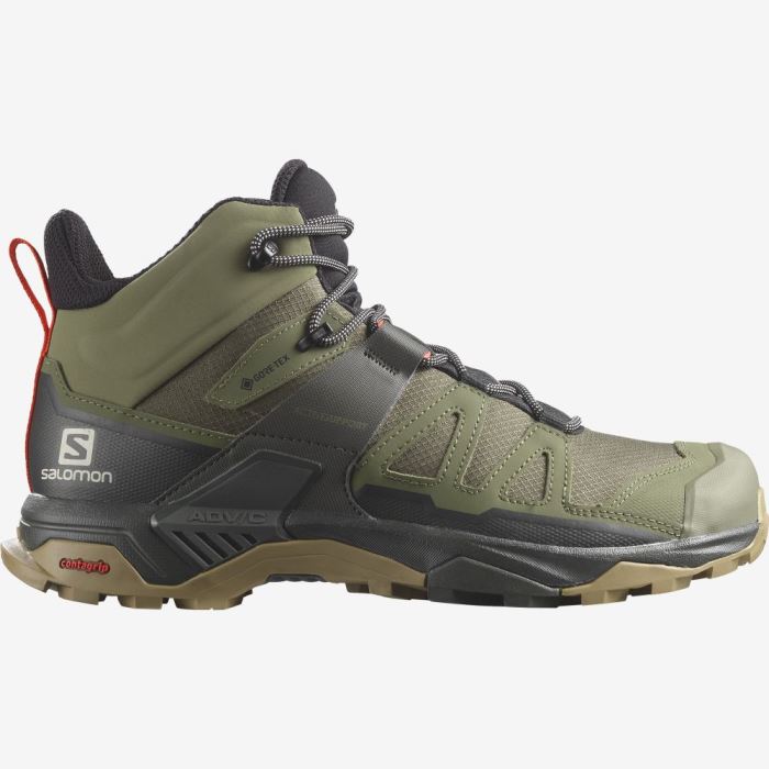 Salomon X ULTRA 4 MID GORE-TEX Muške Cipele Za Planinarenje Tamno Zelene | qRLFC4Zm