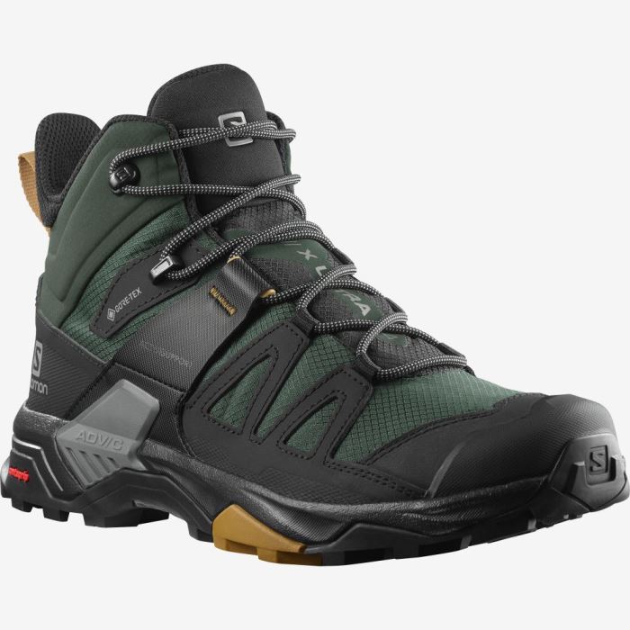 Salomon X ULTRA 4 MID GORE-TEX Muške Cipele Za Planinarenje Zelene Crne | vfr4t0S2