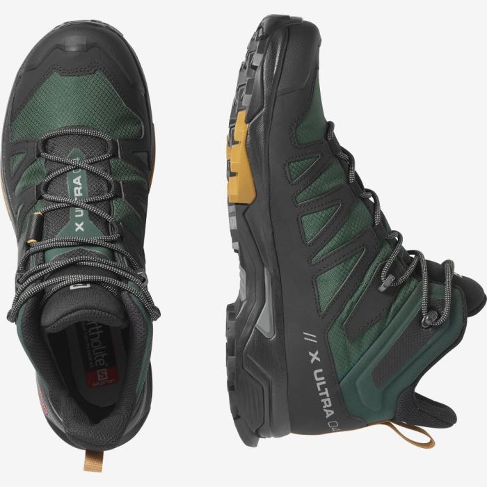 Salomon X ULTRA 4 MID GORE-TEX Muške Cipele Za Planinarenje Zelene Crne | vfr4t0S2