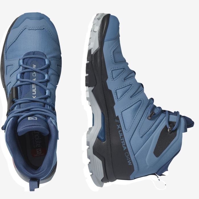 Salomon X ULTRA 4 MID GORE-TEX Ženske Cipele Za Planinarenje Plave Crne | LwL7DxLJ