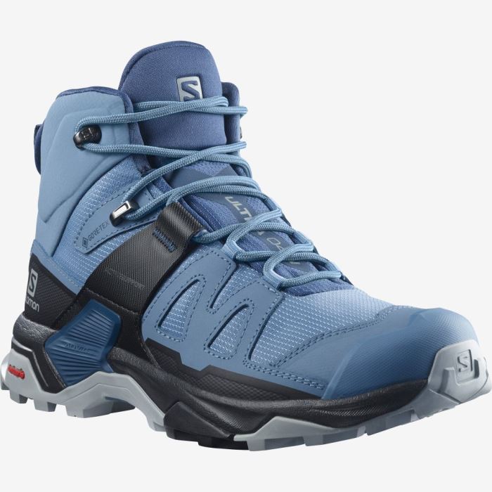 Salomon X ULTRA 4 MID GORE-TEX Ženske Cipele Za Planinarenje Plave Crne | LwL7DxLJ