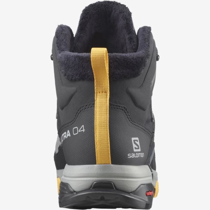 Salomon X ULTRA 4 MID WINTER THINSULATE™ CLIMASALOMON™ WATERPROOF Muške Cipele Za Hodanje Crne Boje Marelice | gsxjU5b3