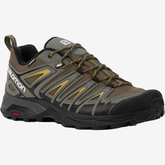 Salomon X ULTRA PIONEER CLIMASALOMON™ WATERPROOF Muške Cipele Za Planinarenje Maslinasto Zelene Sive | MVXhx4cP