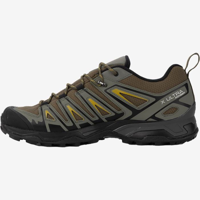 Salomon X ULTRA PIONEER CLIMASALOMON™ WATERPROOF Muške Cipele Za Planinarenje Maslinasto Zelene Sive | MVXhx4cP