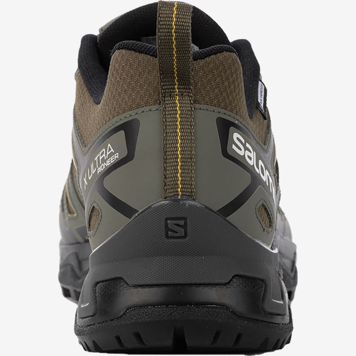 Salomon X ULTRA PIONEER CLIMASALOMON™ WATERPROOF Muške Cipele Za Planinarenje Maslinasto Zelene Sive | MVXhx4cP