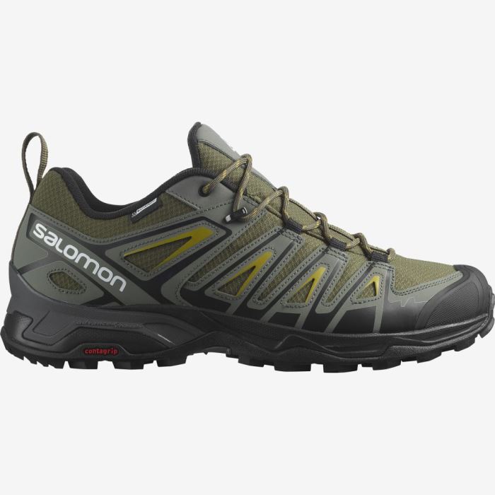 Salomon X ULTRA PIONEER CLIMASALOMON™ WATERPROOF Muške Cipele Za Planinarenje Maslinasto Zelene Sive | MVXhx4cP