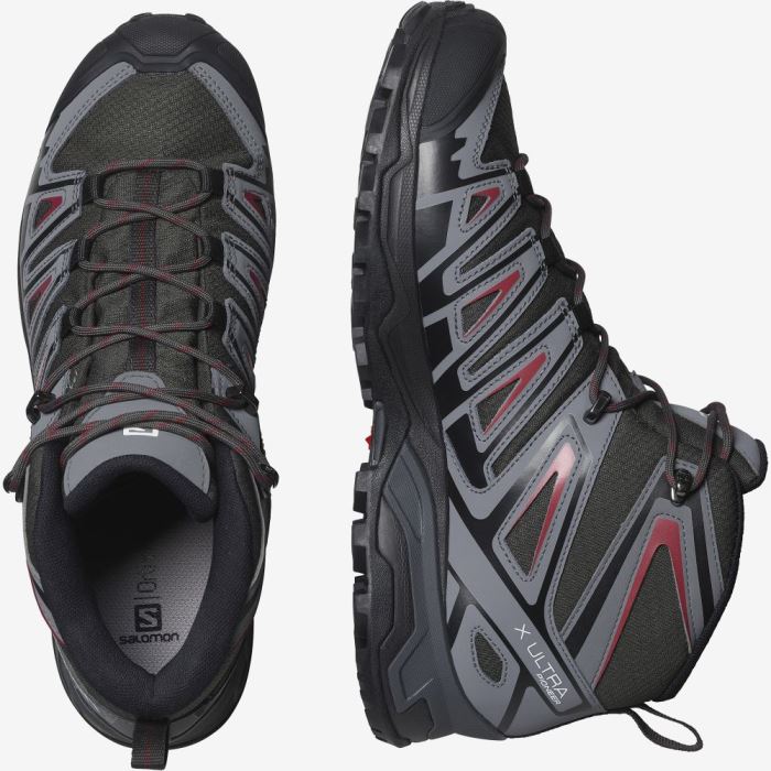 Salomon X ULTRA PIONEER MID CLIMASALOMON™ WATERPROOF Muške Cipele Za Planinarenje Crvene | Fl7MQ1SW