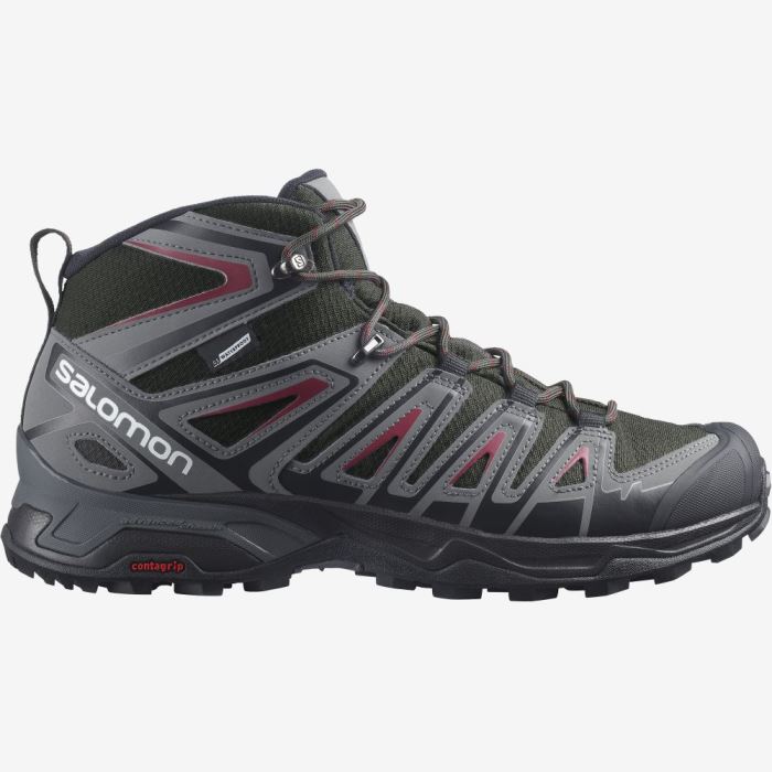 Salomon X ULTRA PIONEER MID CLIMASALOMON™ WATERPROOF Muške Cipele Za Planinarenje Crvene | Fl7MQ1SW