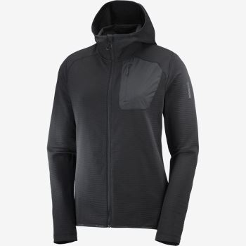 Salomon ESSENTIAL LIGHTWARM HOODED Ženske Midlayers Crne | x2bQ8xgV