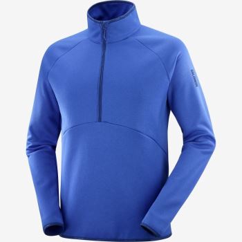 Salomon ESSENTIAL WARM HALF ZIP Muške Midlayers Plave Tamnoplave | fhLy7riJ