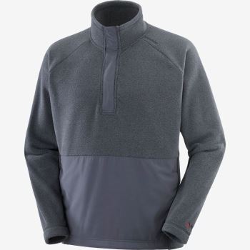 Salomon OUTLIFE POLARTEC HALF ZIP Ženske Midlayers Ebony | H2S9HadH