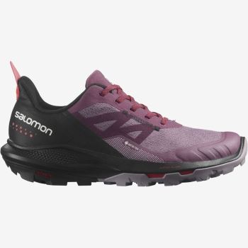 Salomon OUTPULSE GORE-TEX Ženske Cipele Za Planinarenje Crne Crvene | t7u7ZHS4